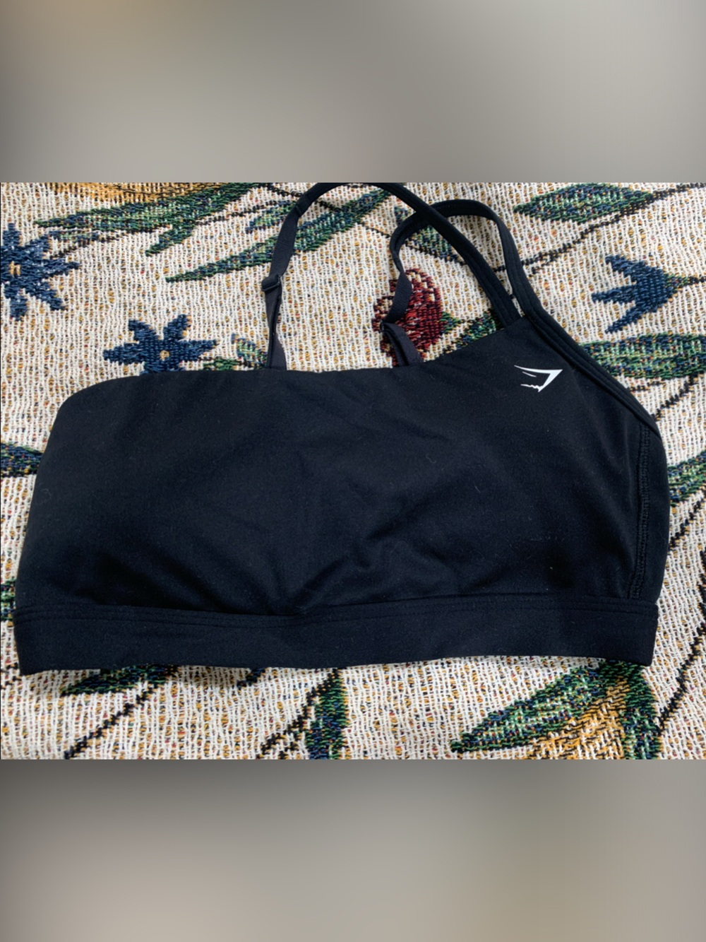 Gymshark Black Strappy Sports Bra Top
